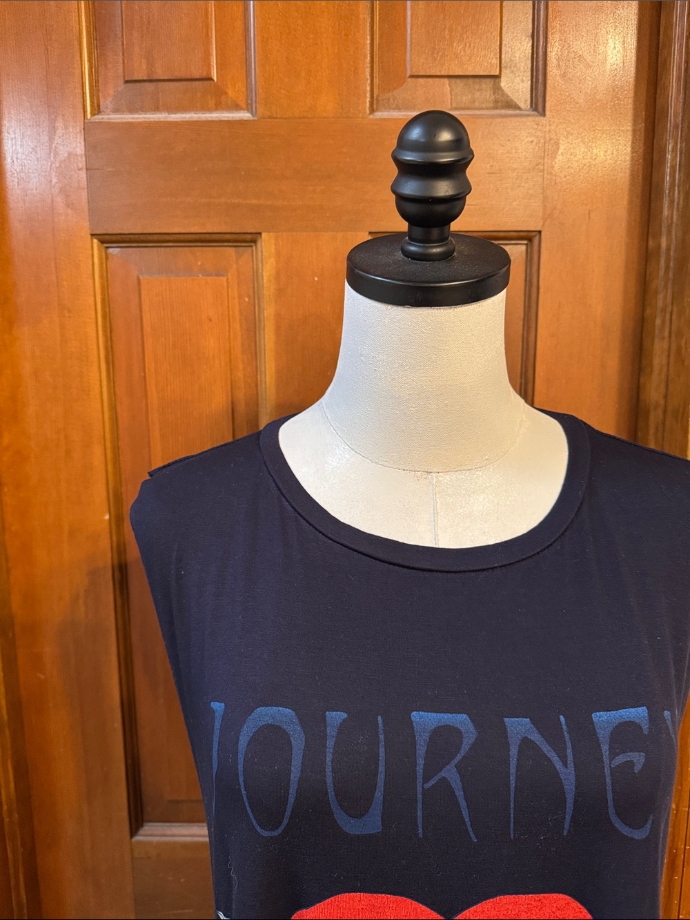 Lauren Moshi Journey Graphic Dress - Black with Red & Blue Heart Size L - Picture 6 of 10